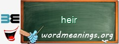 WordMeaning blackboard for heir